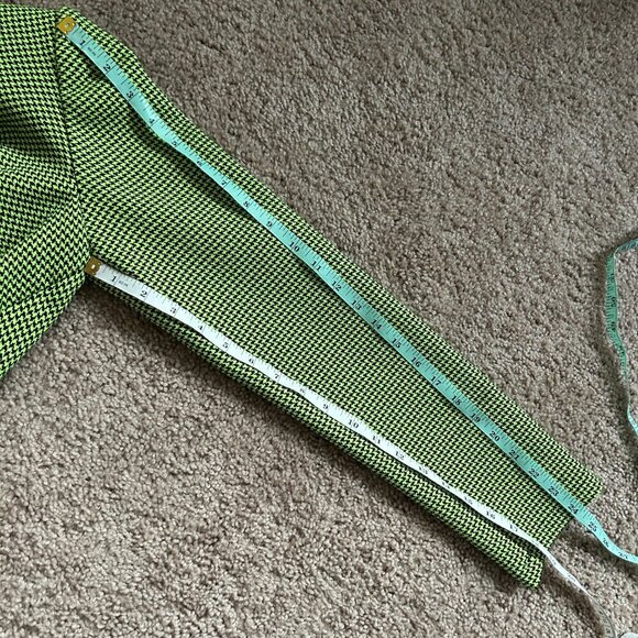 Zara Neon Green Black Houndstooth Corset Crop Top Size Medium - Picture 13 of 13